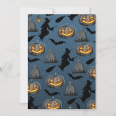 Jack-o-Lantern Halloween Verjaardagsfeest Kaart (Achterkant)
