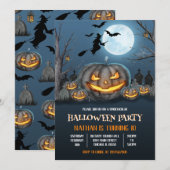 Jack-o-Lantern Halloween Verjaardagsfeest Kaart (Voorkant / Achterkant)