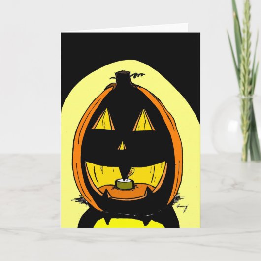 Jack o' Lantern Halloween Wenskaart Kaart (Voorkant)