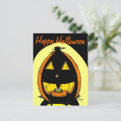 Jack o' Lantern "Happy Halloween" Briefkaart (Staand voorkant)