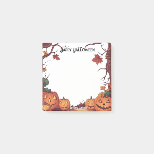 Jack O Lantern Happy Halloween Post-it® Notes (Voorkant)
