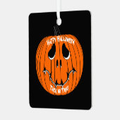 Jack O' Lantern Happy Halloween Trick or treat Metalen Ornament (Voorkant links)