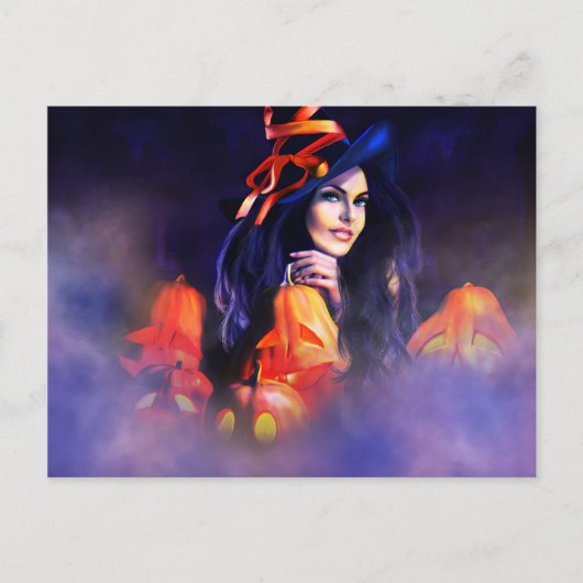 Jack-O-Lantern heks Briefkaart (Voorkant)