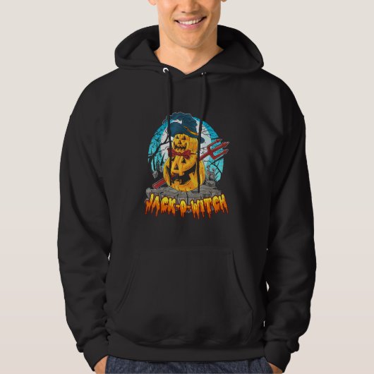 Jack O Lantern Heks En Enge Halloween Horror S Hoodie (Voorkant)