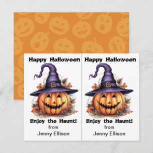 Jack o' Lantern Heksen School Feest Halloween Kaar Briefkaart