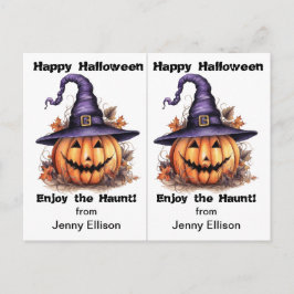 Jack o' Lantern Heksenschool Party Halloween Kaart