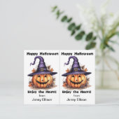 Jack o' Lantern Heksenschool Party Halloween Kaart (Staand voorkant)