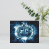 Jack-o-lantern in de regen briefkaart (Staand voorkant)