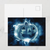 Jack-o-lantern in de regen briefkaart (Voorkant / Achterkant)