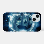 Jack-o-lantern in de regen iPhone 15 case (Achterkant horizontaal)