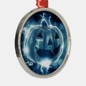 Jack-o-lantern in de regen metalen ornament (Rechts)
