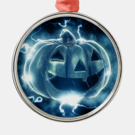 Jack-o-lantern in de regen metalen ornament
