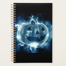 Jack-o-lantern in de regen planner