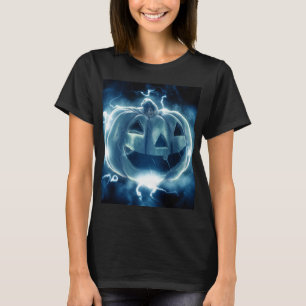 Jack-o-lantern in de regen t-shirt