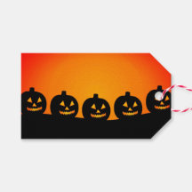 Jack o' Lantern in een Label met row Gift