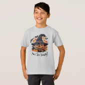 Jack-o-Lantern in het Pet van de heks Halloween T-shirt (Voorkant volledig)