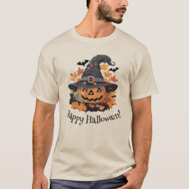 Jack-o-Lantern in het Pet van de heks Halloween T-shirt
