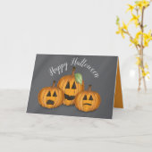 Jack O Lantern in pompoenveld Kaart (Gele Bloem)