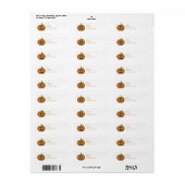 Jack O Lantern in Pompoenveld Label (Full Sheet)