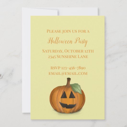 Jack O Lantern in Pumpkin Patch Announcement Aankondiging (Voorkant)