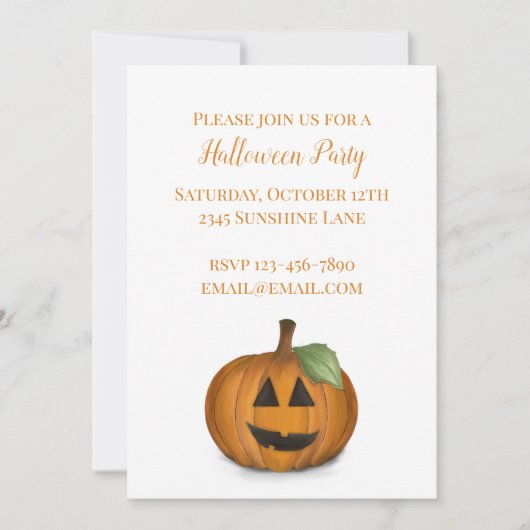 Jack O Lantern in Pumpkin Patch Announcement Aankondiging (Voorkant)