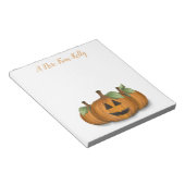 Jack O Lantern in Pumpkin Patch Notepad Notitieblok (Schuin)