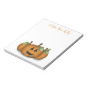 Jack O Lantern in Pumpkin Patch Notepad Notitieblok (Linkerzijde)