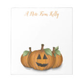 Jack O Lantern in Pumpkin Patch Notepad Notitieblok (Voorkant)