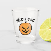 Jack O Lantern Juice Halloween Pumpkin Pun Joke Shot Glas (Voorkant)