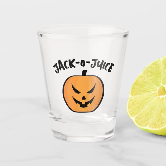 Jack O Lantern Juice Halloween Pumpkin Pun Joke Shot Glas (Voorkant)