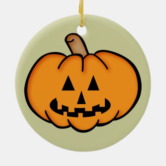 Jack O Lantern Keramisch Ornament (Achterkant)