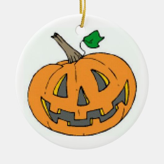 Jack-o-Lantern Keramisch Ornament (Voorkant)