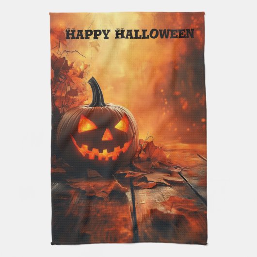 Jack 'O Lantern keukenhanddoek (Verticaal)