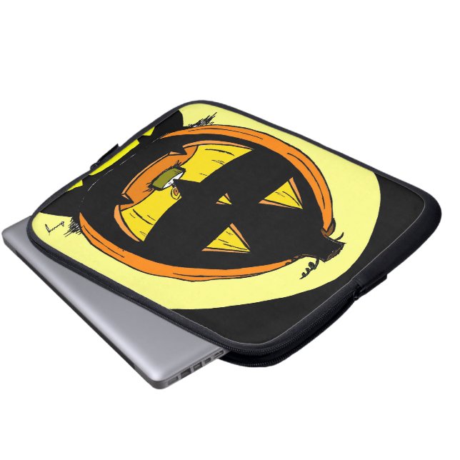 Jack o' Lantern-laptophoes Laptop Sleeve (Voorkant onderkant)