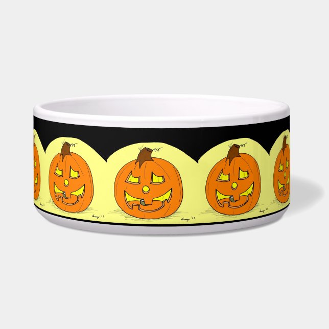 Jack O' Lantern Large Pet Bowl Voerbakje (Links)