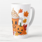 Jack O Lantern Latte Omringd Door Herfstmagie 🍂 Mok (Rechterhoek)