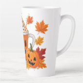 Jack O Lantern Latte Omringd Door Herfstmagie 🍂 Mok (Rechts)