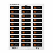 Jack O Lantern Leaves Halloween Address Label (Full Sheet)
