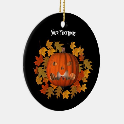 Jack O Lantern Leaves Halloween Ornament (Rechts)