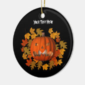 Jack O Lantern Leaves Halloween Ornament (Links)