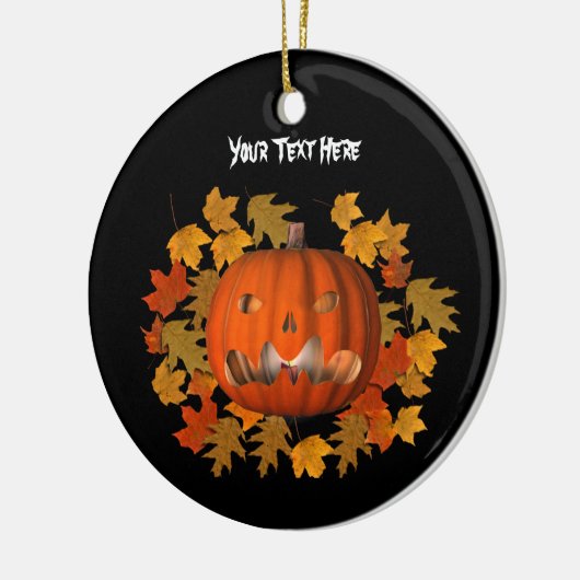 Jack O Lantern Leaves Halloween Ornament (Links)