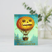 Jack O' Lantern Luchtballon Briefkaart (Staand voorkant)