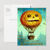 Jack O' Lantern Luchtballon Briefkaart (Voorkant / Achterkant)