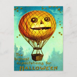 Jack O' Lantern Luchtballon Briefkaart