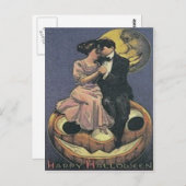 Jack O Lantern Man in de Maan Briefkaart (Voorkant / Achterkant)