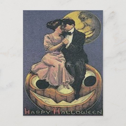 Jack O Lantern Man in de Maan Briefkaart (Voorkant)