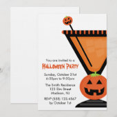 Jack-o'-lantern Martini Halloween Uitnodigingen (Voorkant / Achterkant)