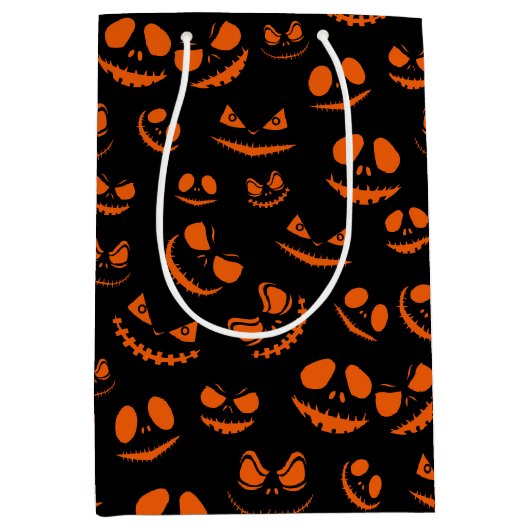 Jack-O-Lantern Medium Cadeauzakje (Voorkant)