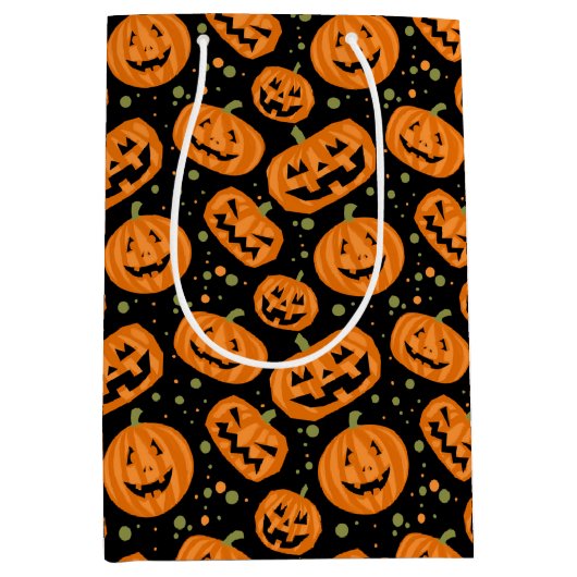 Jack-O-Lantern Medium Cadeauzakje (Voorkant)