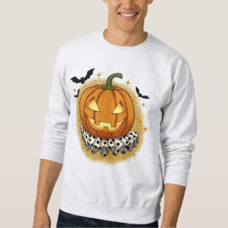 Jack-o'-Lantern met Ruffled Collar Trui